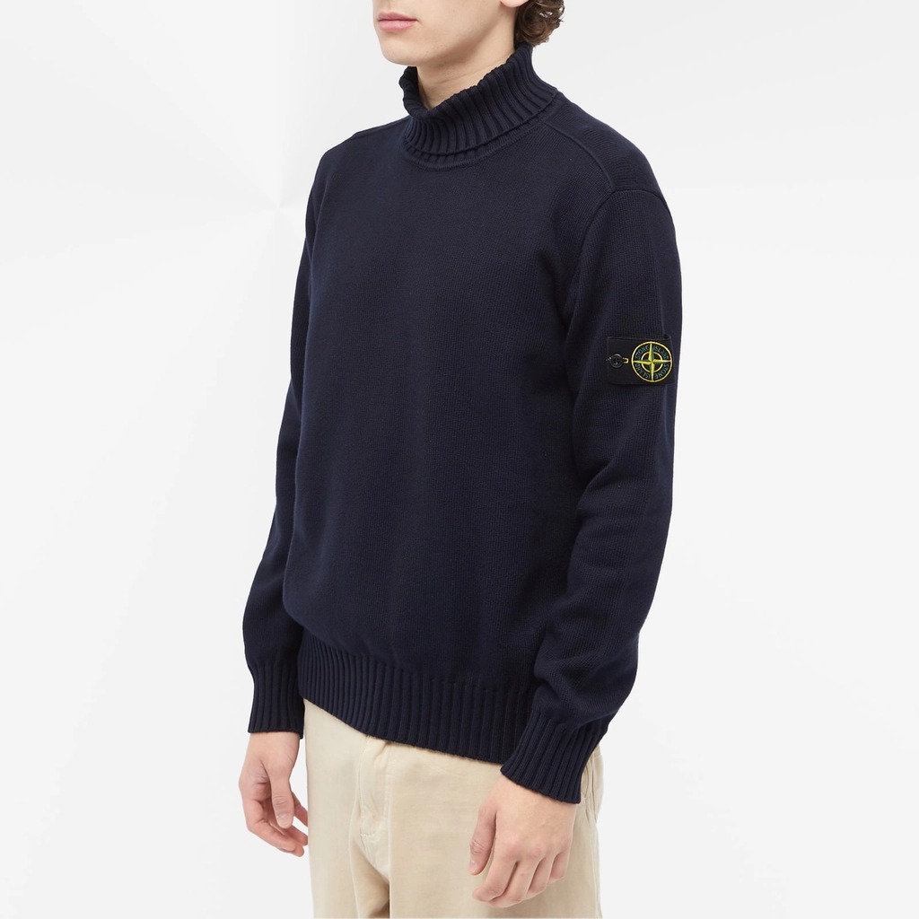 Stone Island Men's Turtle Neck Knit Navy Blue